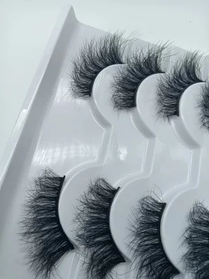 Fournisseur de cils demi-cercle en faux vison 3D faits à la main en gros naturel bouclé demi-cils végétaliens