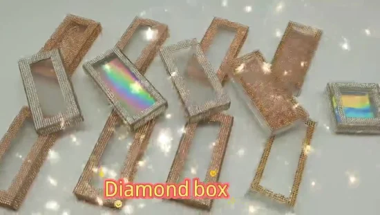 Bling Lashbox Diamond Prix de gros 2021 Nouvelle arrivée Diamond Case Emballage personnalisé 3D Mink Lashes